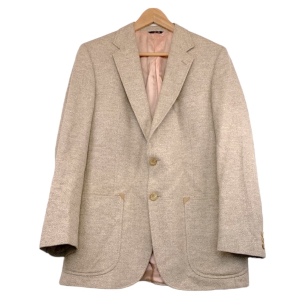 VINTAGE DAKS Elbow pad wool/silk blend Blazer Jacket